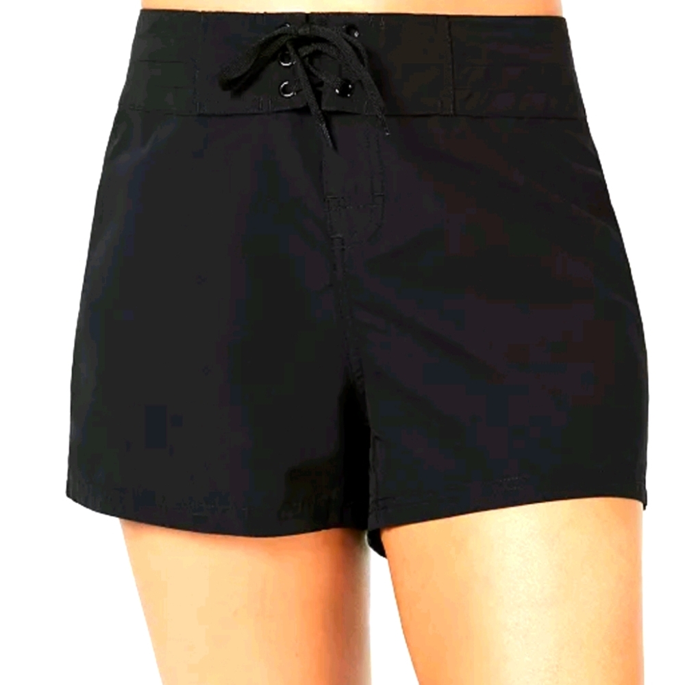 Island Escape Women's Black Swim Boardshorts